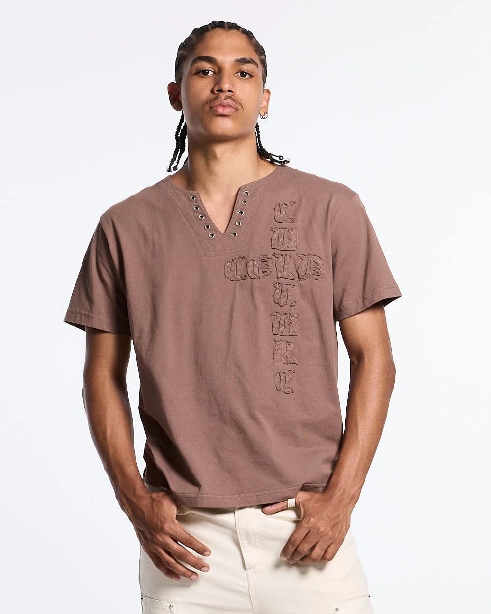 ROGUE CROSSED TEE BROWN 6