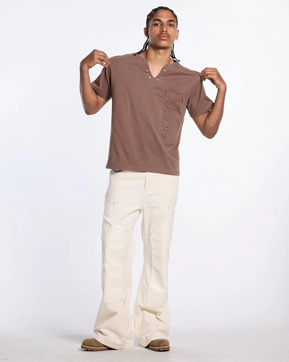 ROGUE CROSSED TEE BROWN 5