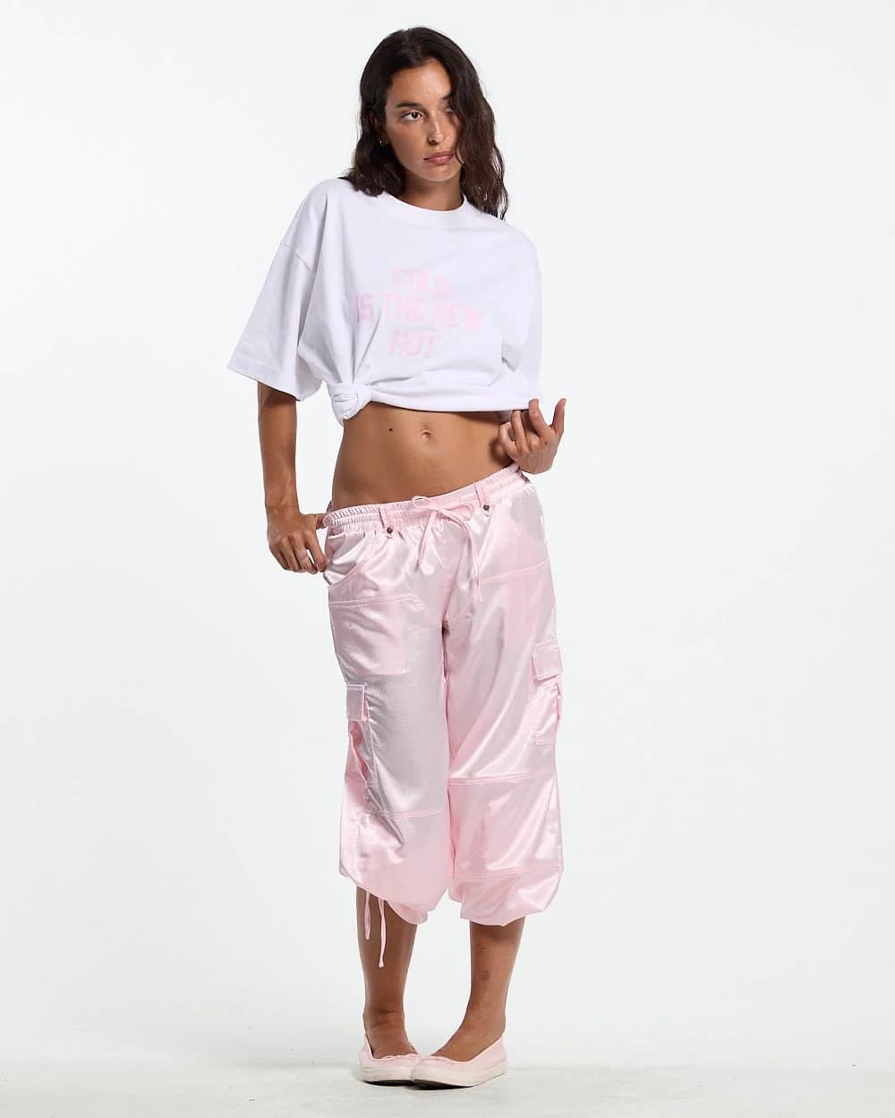 ROCKET CARGO PANTS LIGHT PINK by COLD CULTURE