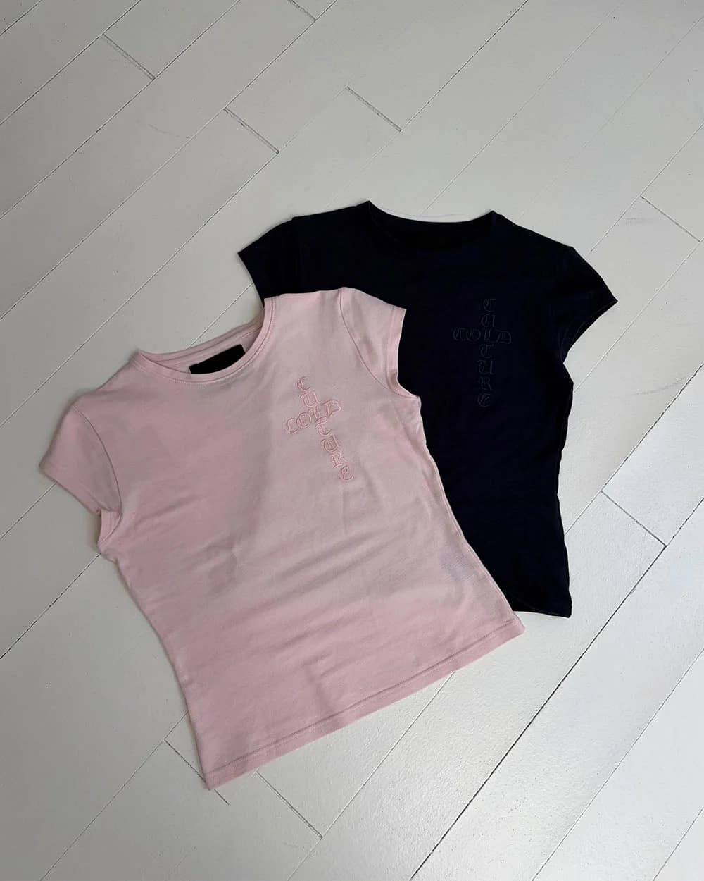 CROSSED BABY TEE PINK 9
