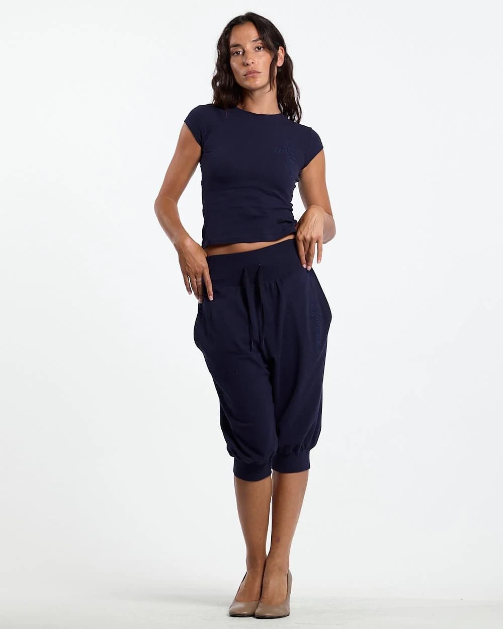 CROSSED BABY TEE WOMAN NAVY 6