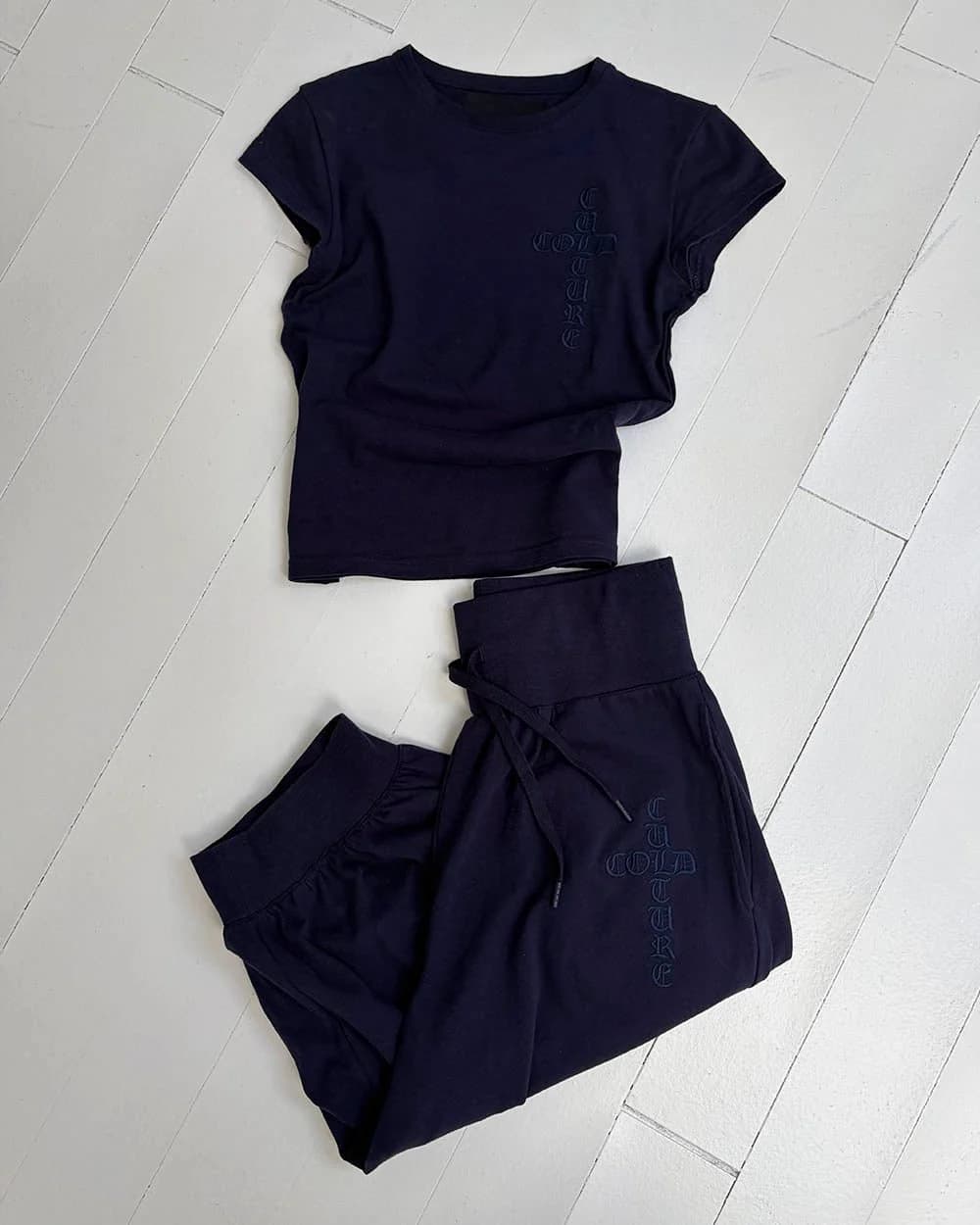 CROSSED BABY TEE WOMAN NAVY 7
