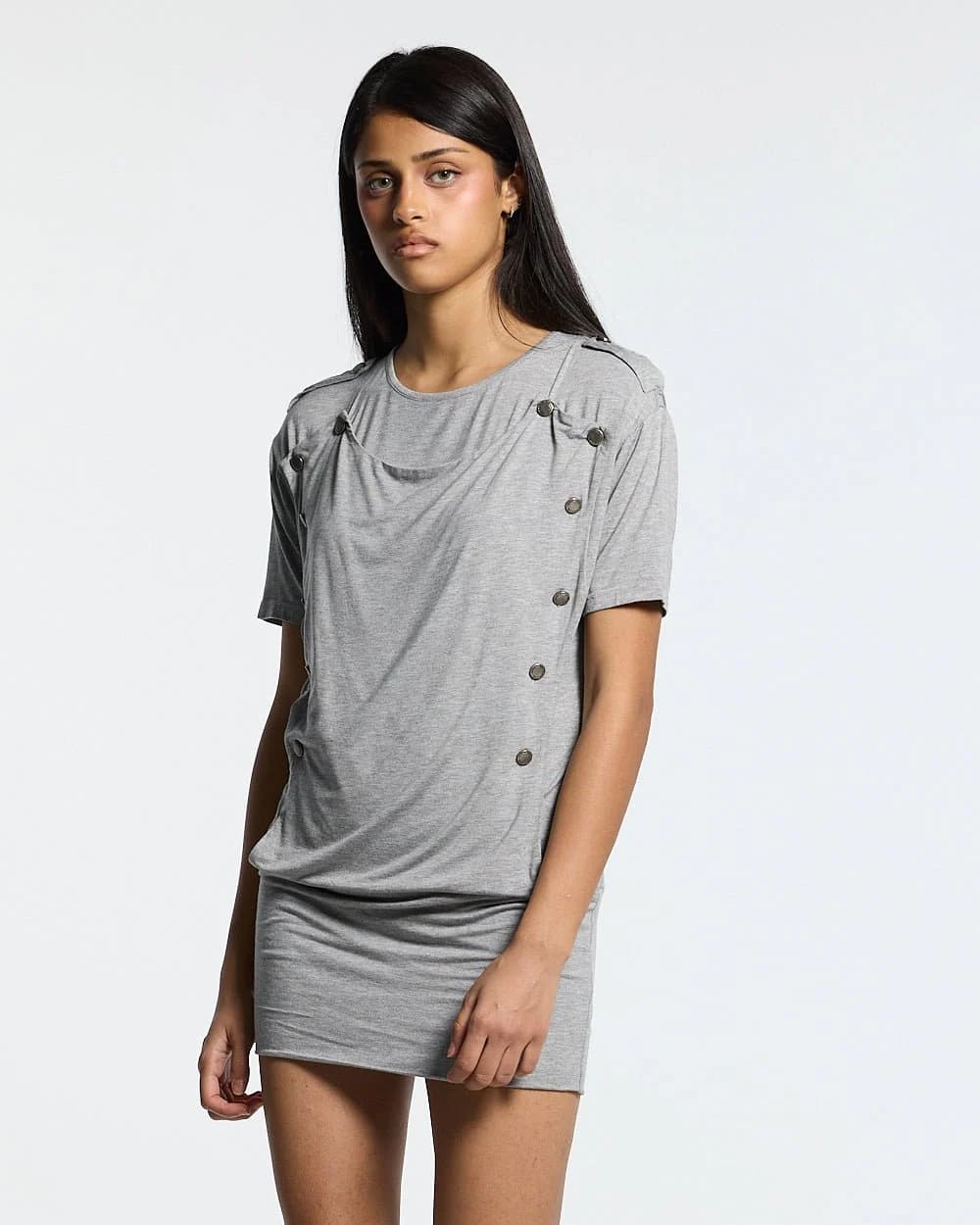 WHISK DRESS HEATHER GREY 3