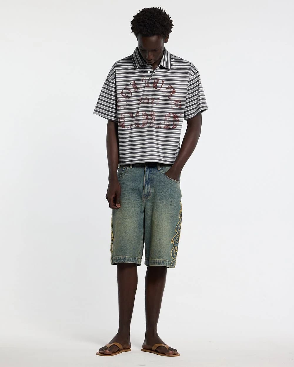 TRIBAL DISTRESSED V2 SHORTS GREEN 4