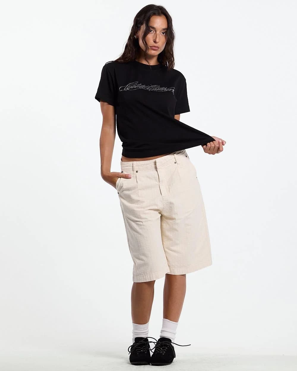 NEEDLE PUNCH SHORT WHITE 7