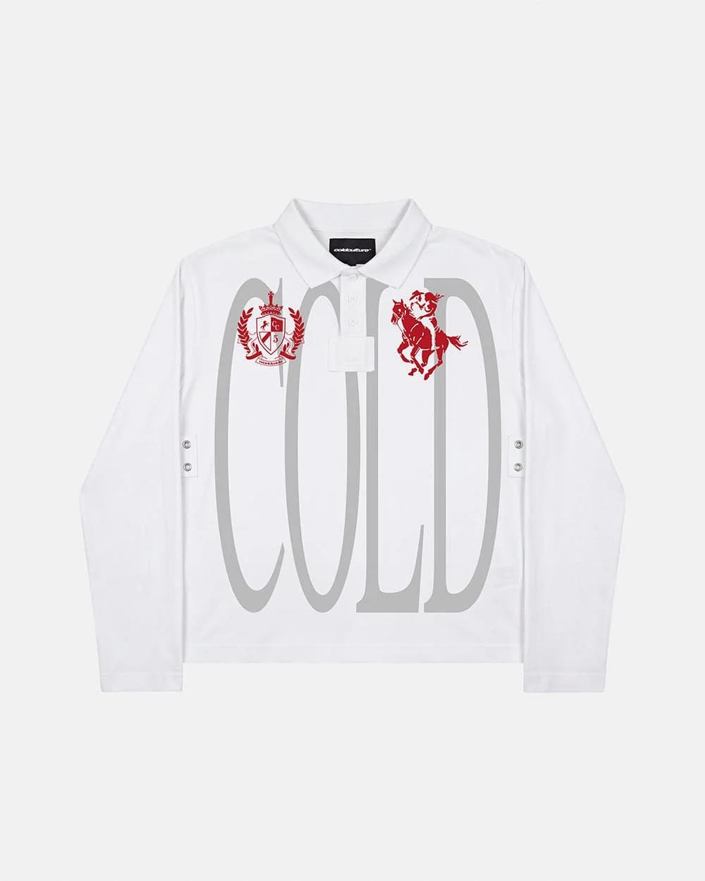 PAUSE LONGSLEEVE POLO WHITE by COLD CULTURE