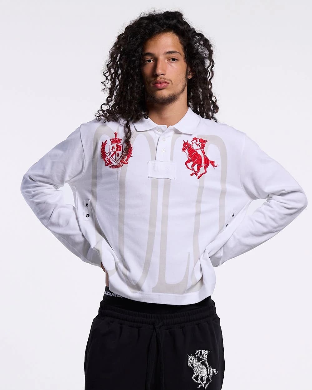 PAUSE LONGSLEEVE POLO WHITE by COLD CULTURE