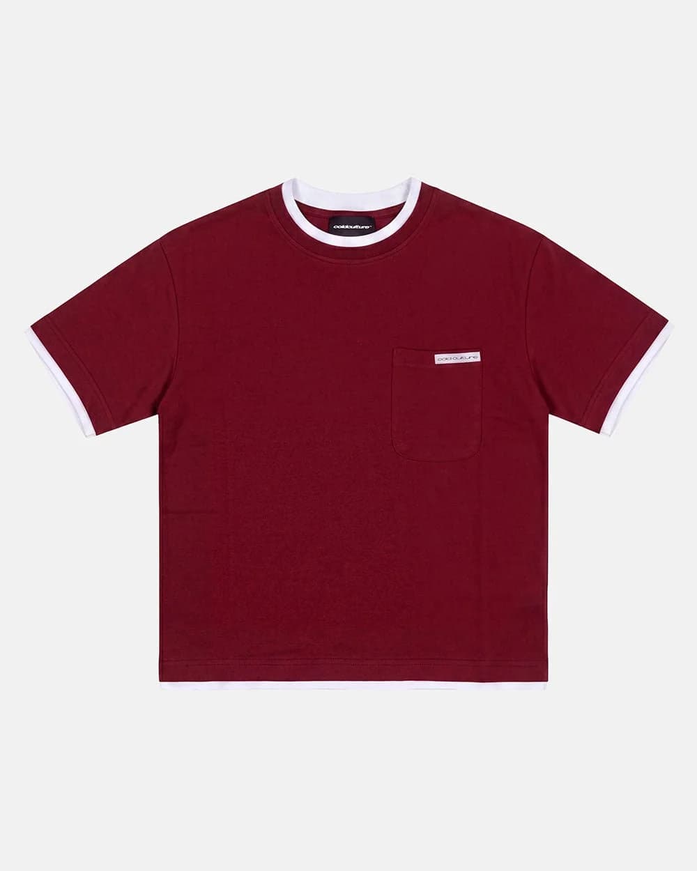 DOUBLE TEE BURGUNDY by COLD CULTURE