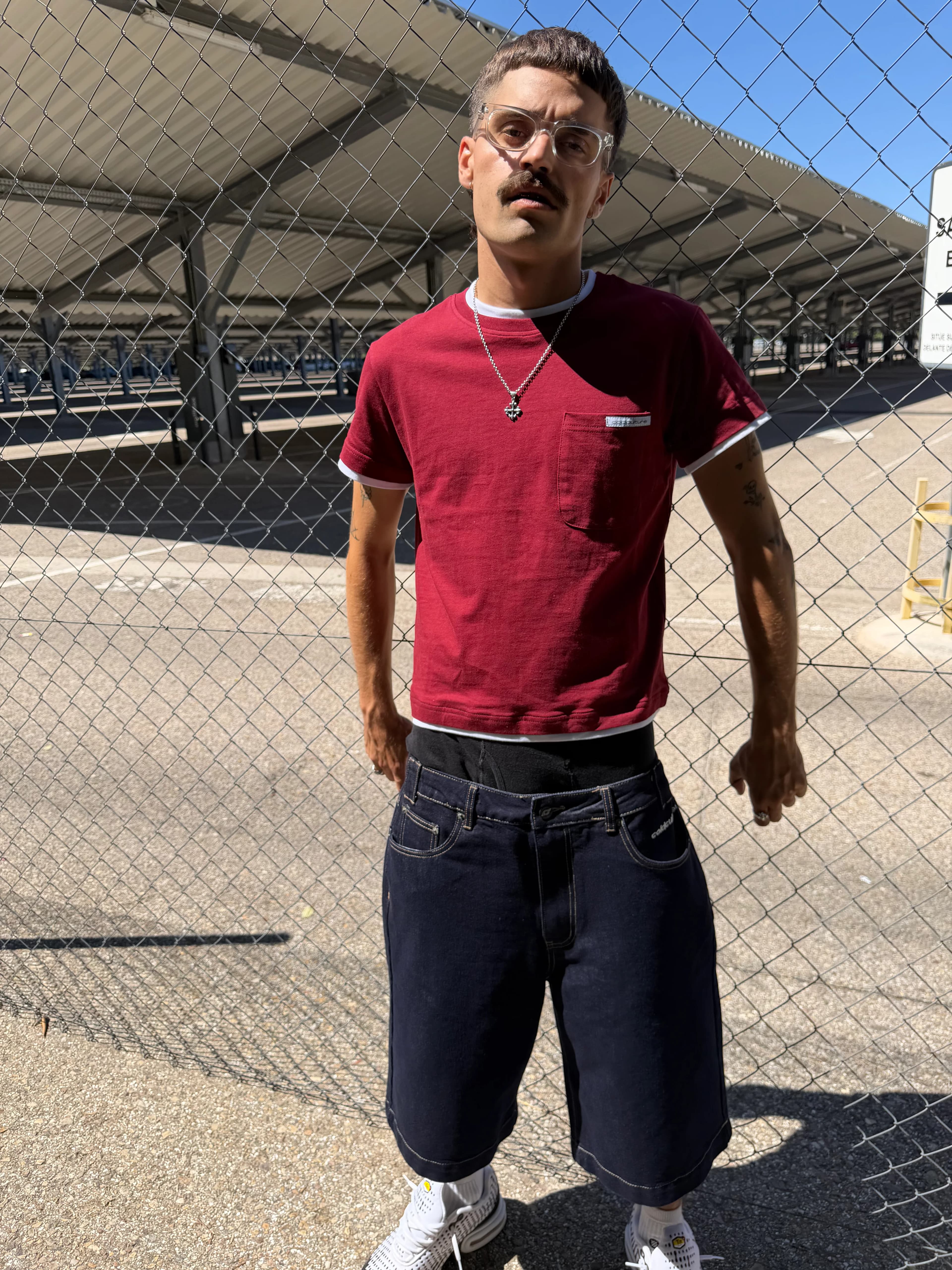 DOUBLE TEE BURGUNDY 5