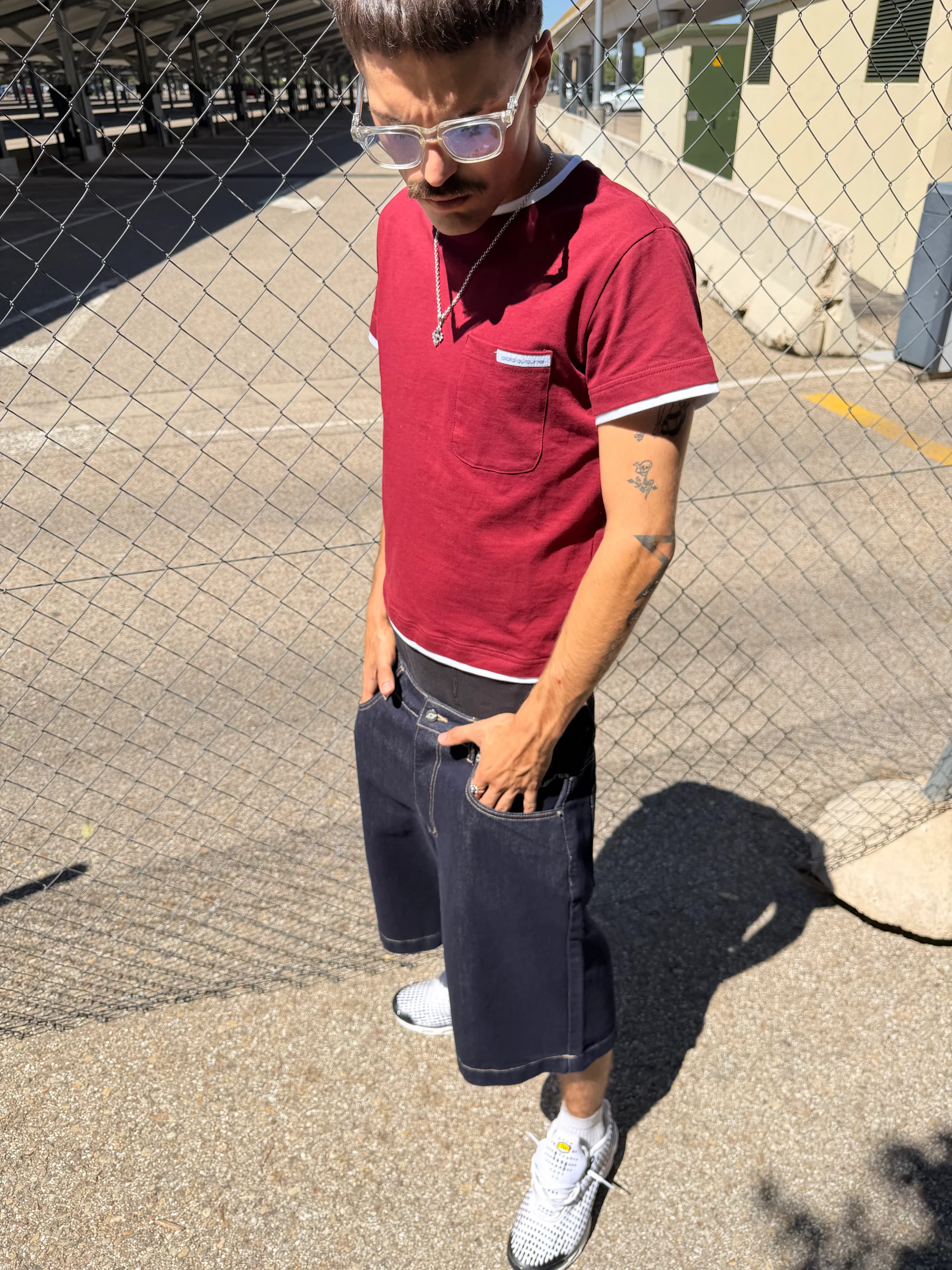 DOUBLE TEE BURGUNDY 6
