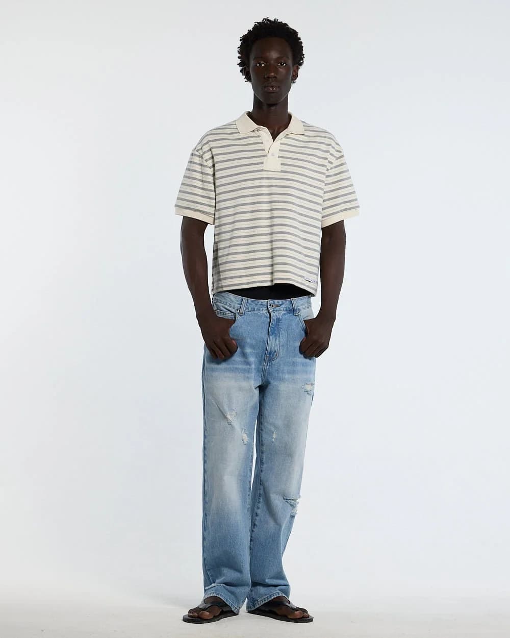 COURT FIELD KNIT POLO GREY 6