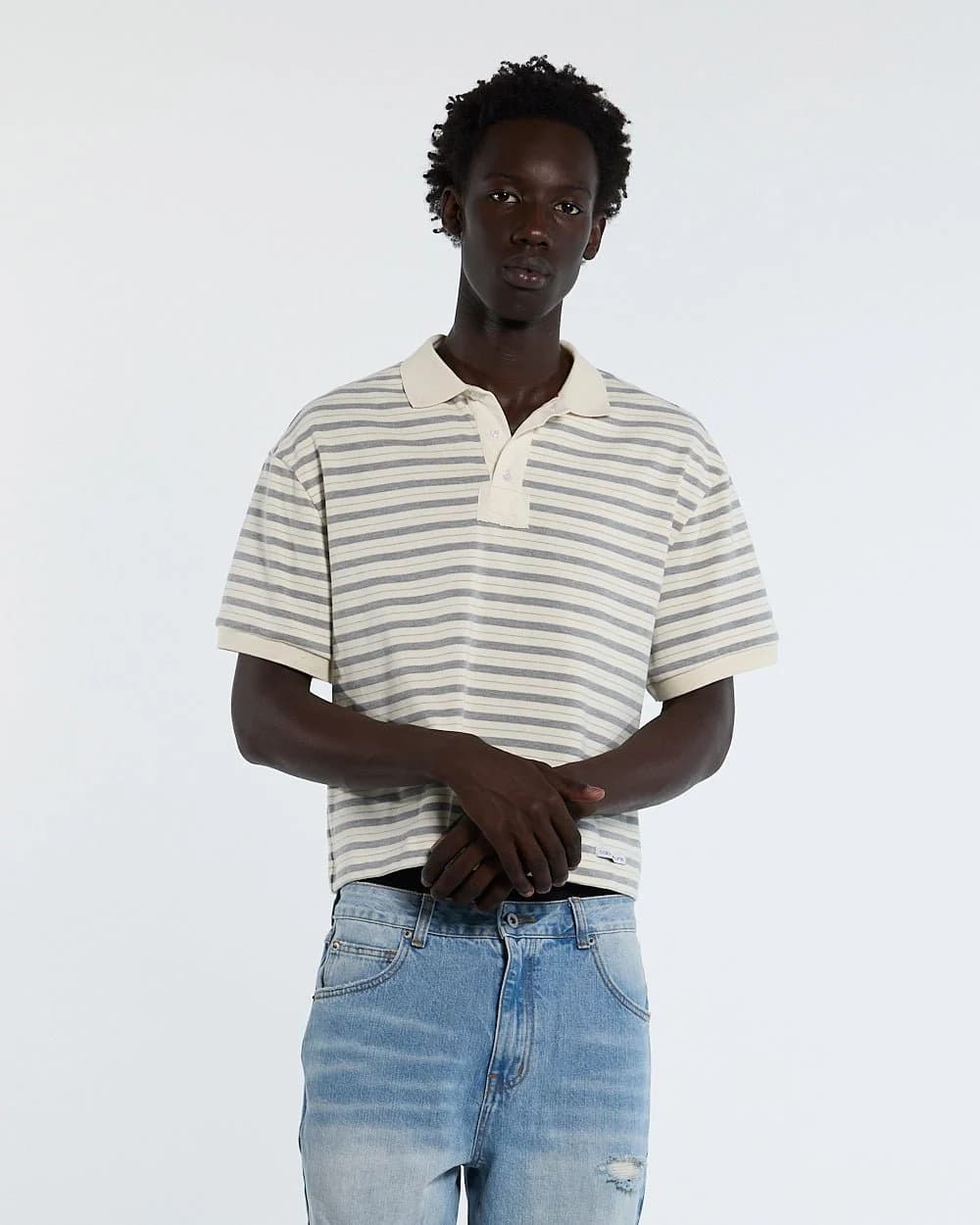 COURT FIELD KNIT POLO GREY 7
