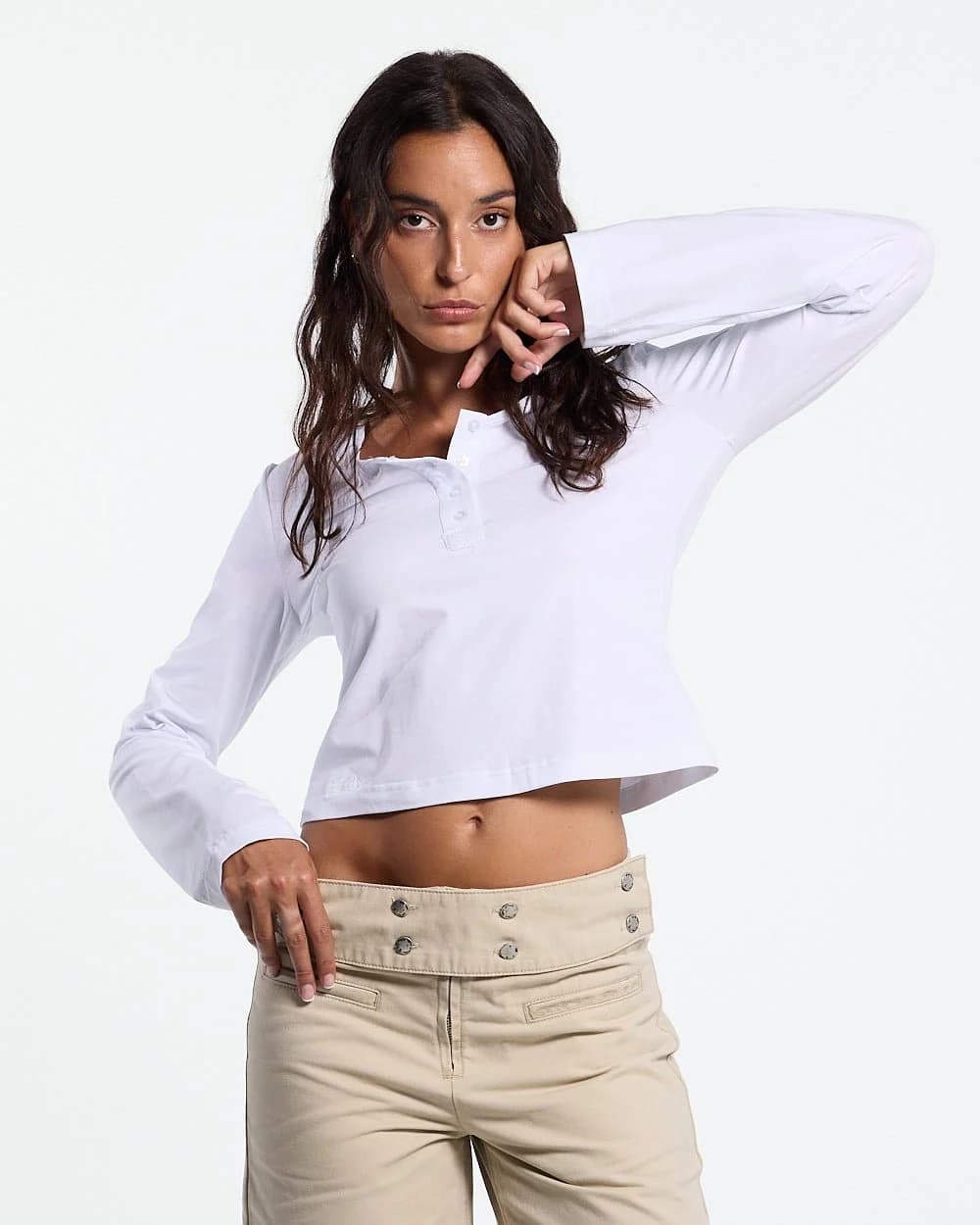 BREEZY LONGSLEEVE TEE WHITE by COLD CULTURE