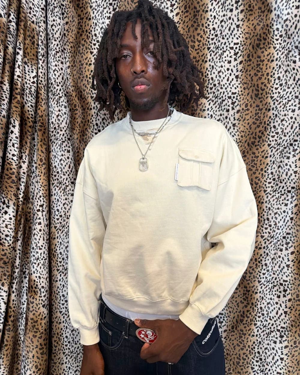 AUTHORITY CAMO CREWNECK CREAM 10