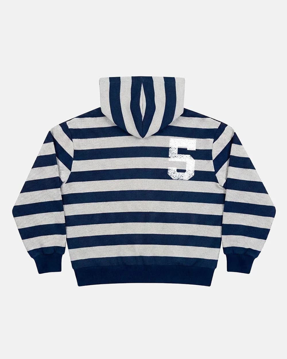 UNTRUE WAFFLE REVERSIBLE ZIP HOODIE BLUE 5