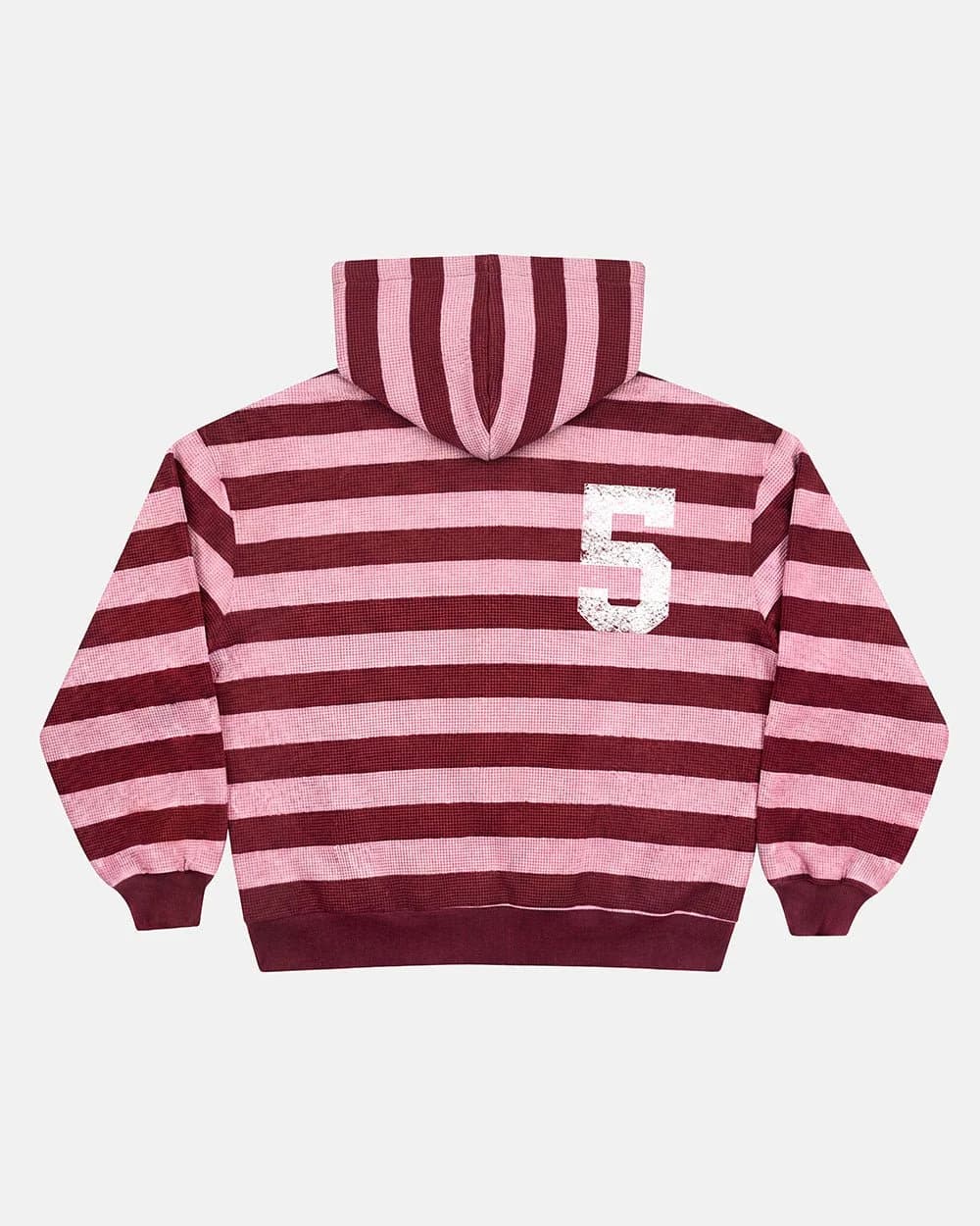 UNTRUE WAFFLE REVERSIBLE ZIP HOODIE PINK 5