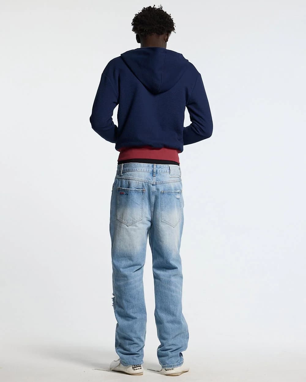 UNTRUE WAFFLE REVERSIBLE ZIP HOODIE PINK 12