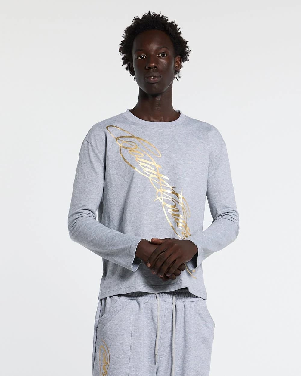 ICON LONGSLEEVE TEE HEATHER GREY 2