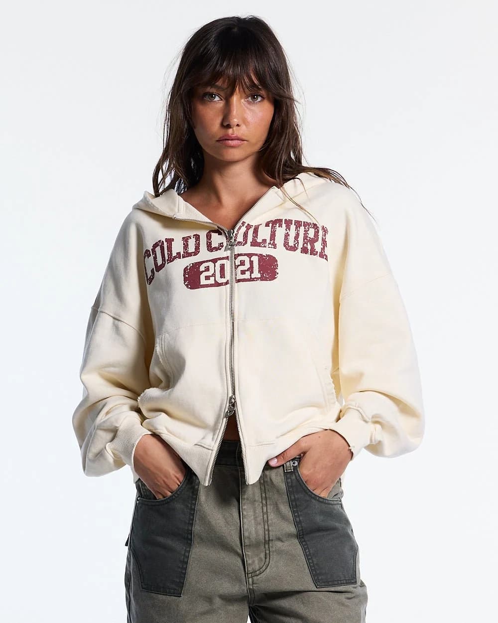 AVIATOR ZIP HOODIE WHITE 6
