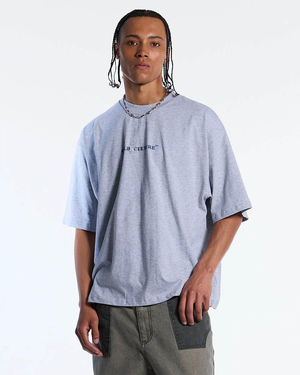 MARINE 55 TEE HEATHER GREY 4
