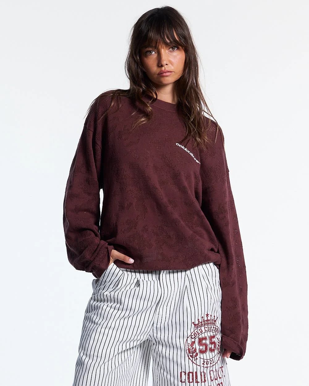 HURRACAINE LONGSLEEVE KNIT BROWN 9