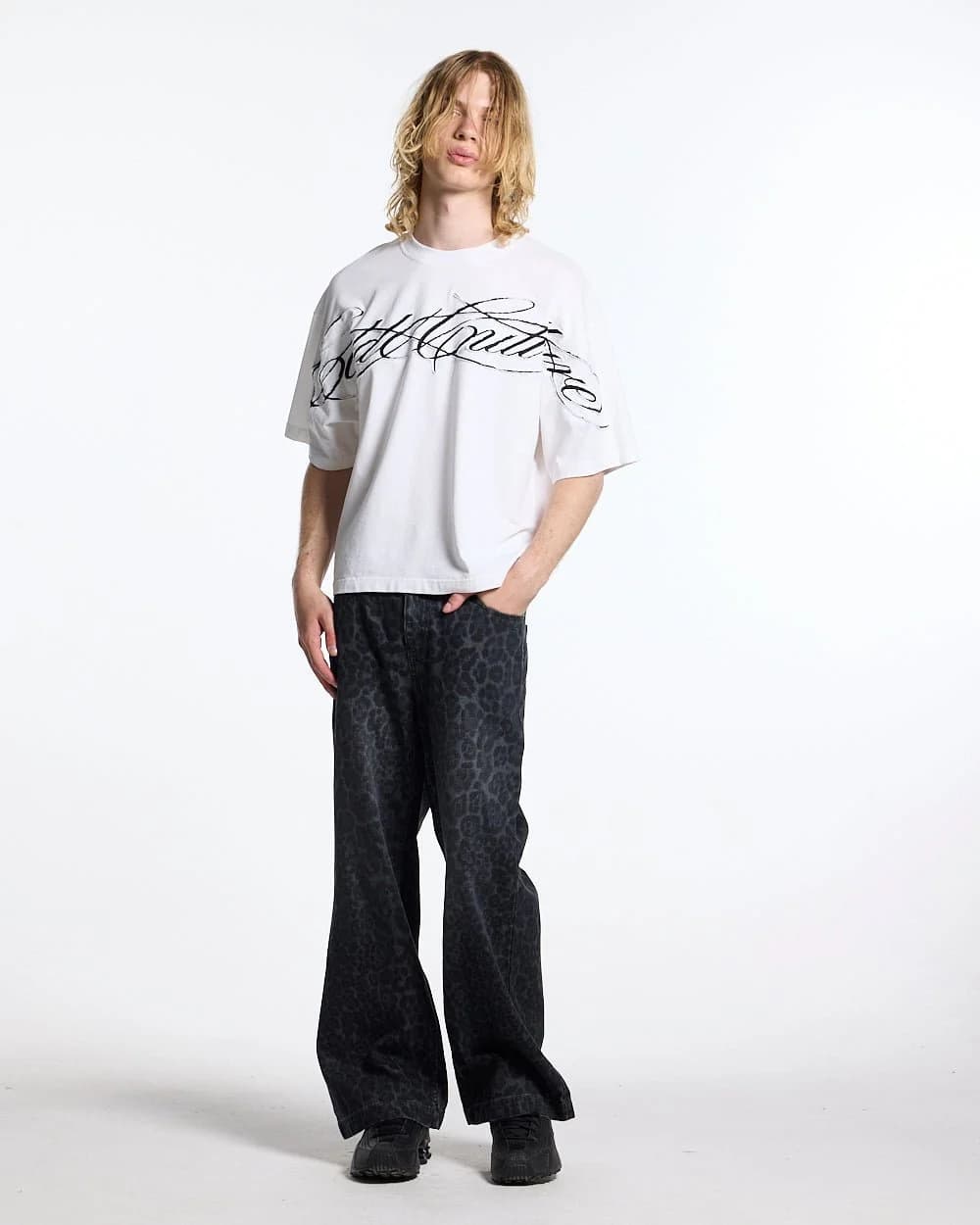 CROSSED SCRIPT TEE 2.0 WHITE 4