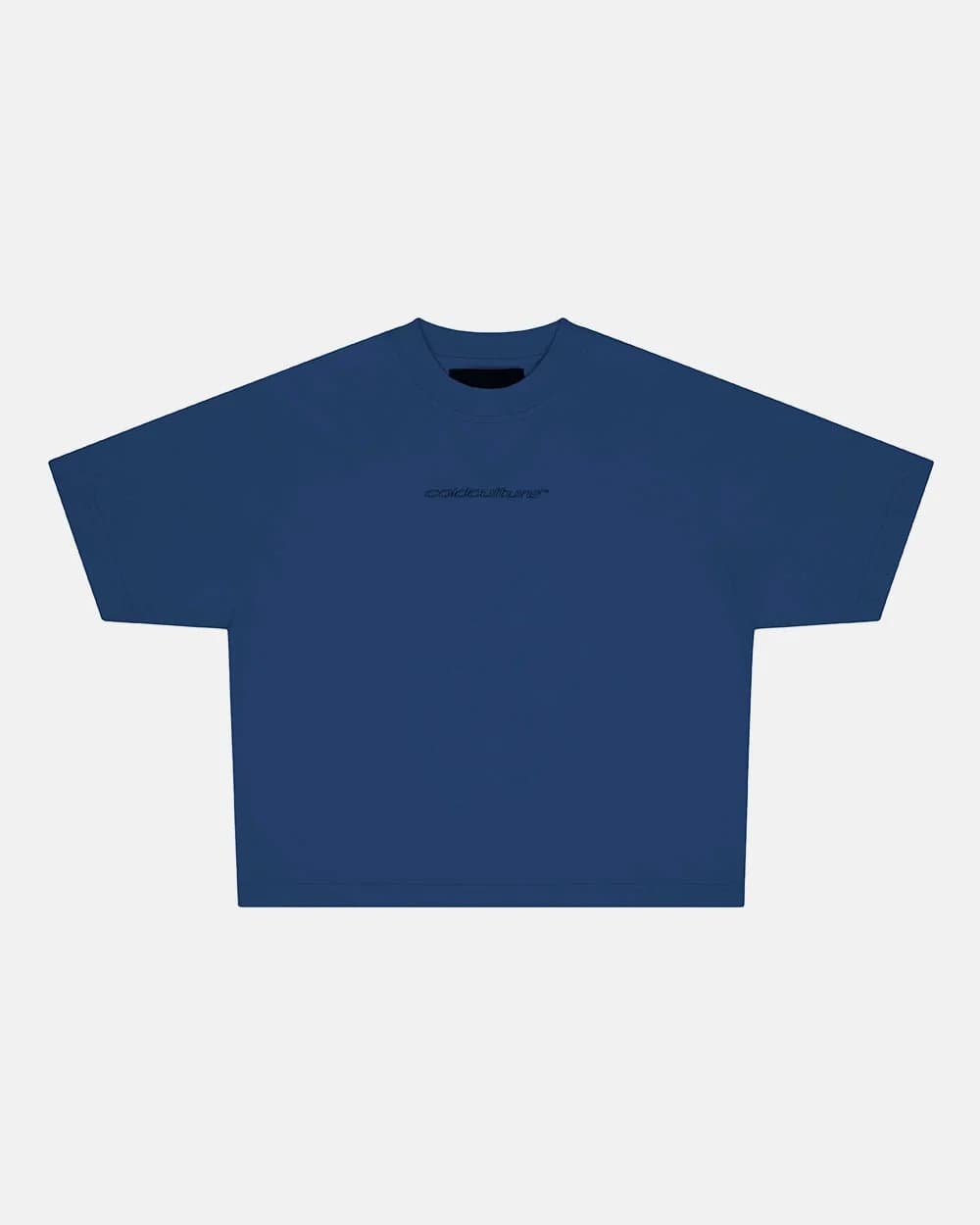DISTRESS CURVED TEE NAVY 4