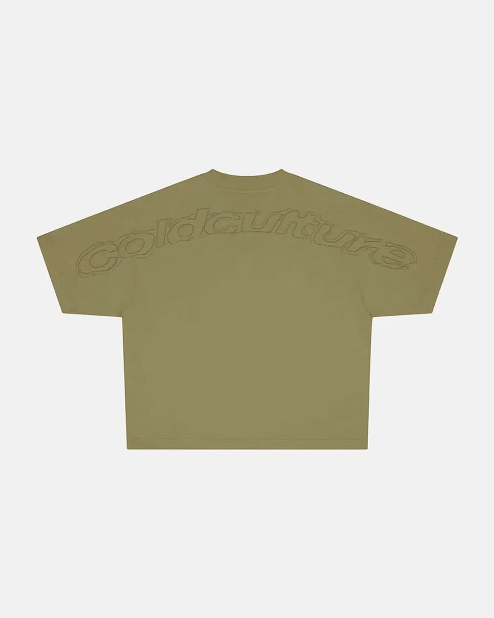 DISTRESS CURVED TEE GREEN 2