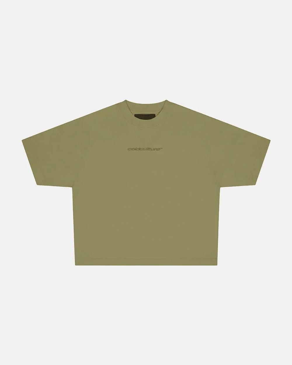 DISTRESS CURVED TEE GREEN 4