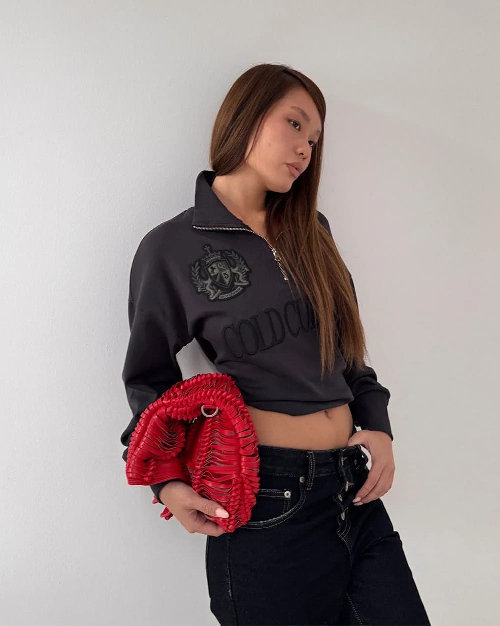 RIDING CLUB QUARTER ZIP DARK GREY 10