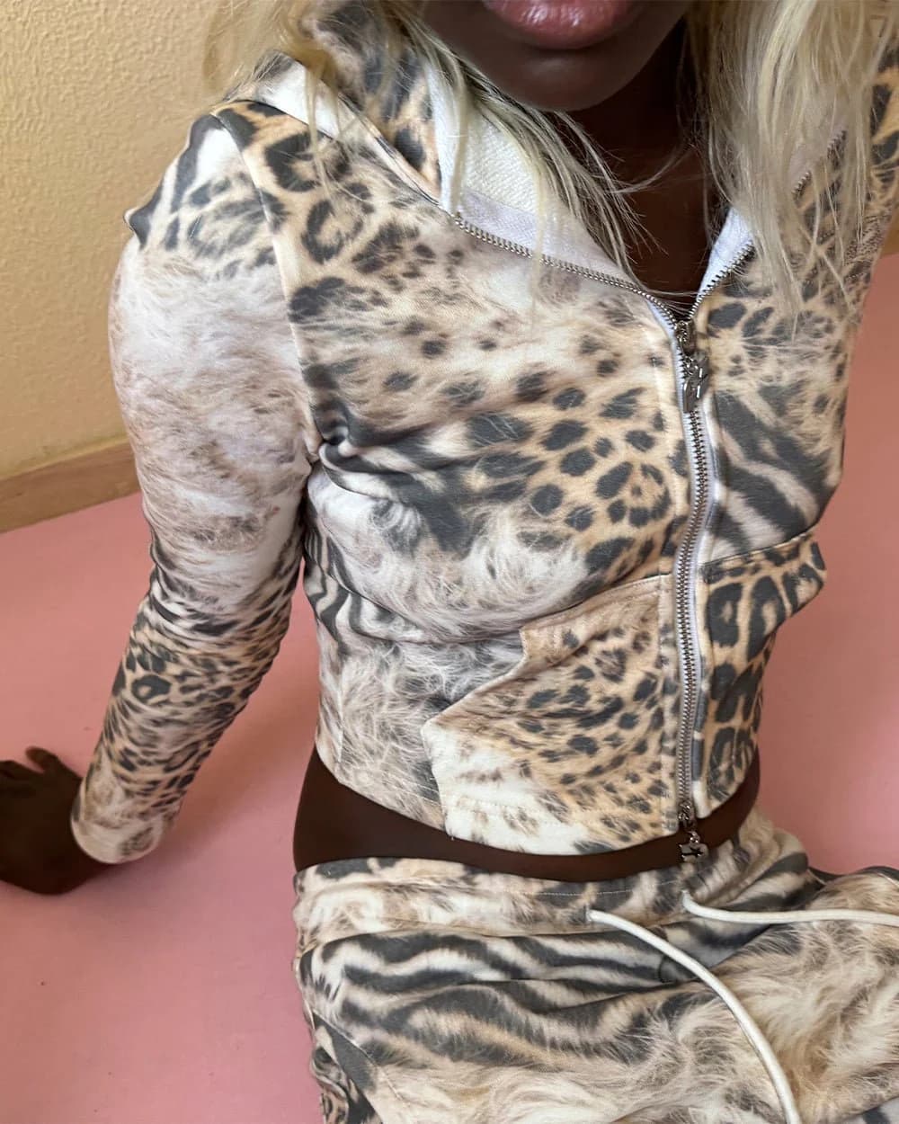 BLING ZIP HOODIE LEOPARD 7