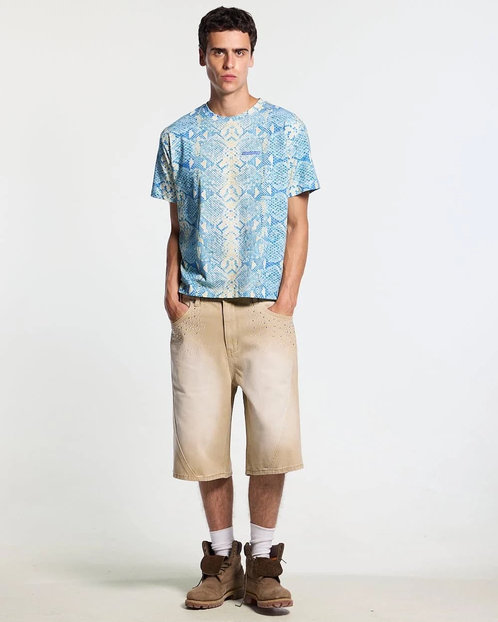 BLURRED TEE BLUE 5