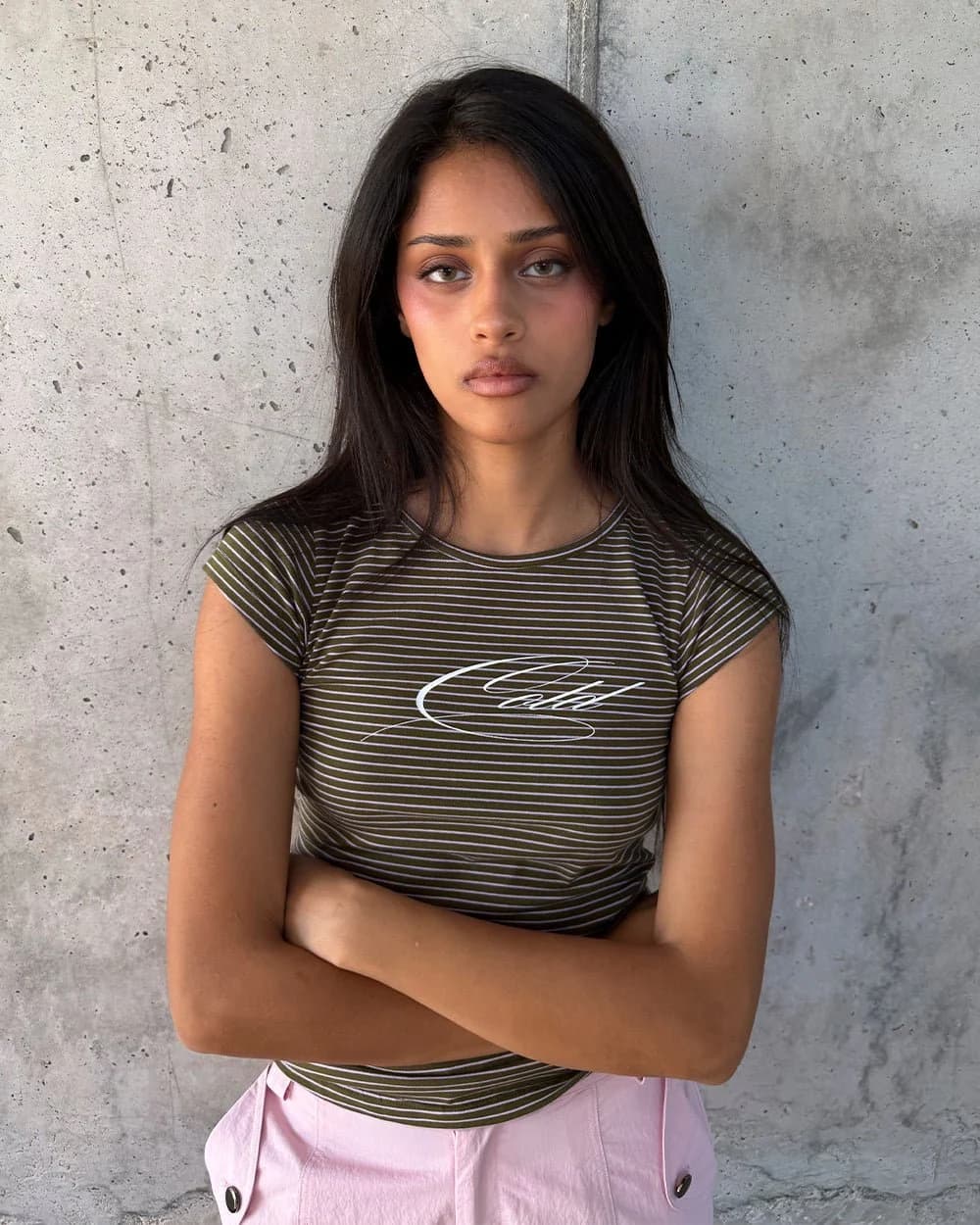 LISA BABY TEE DARK GREEN 7