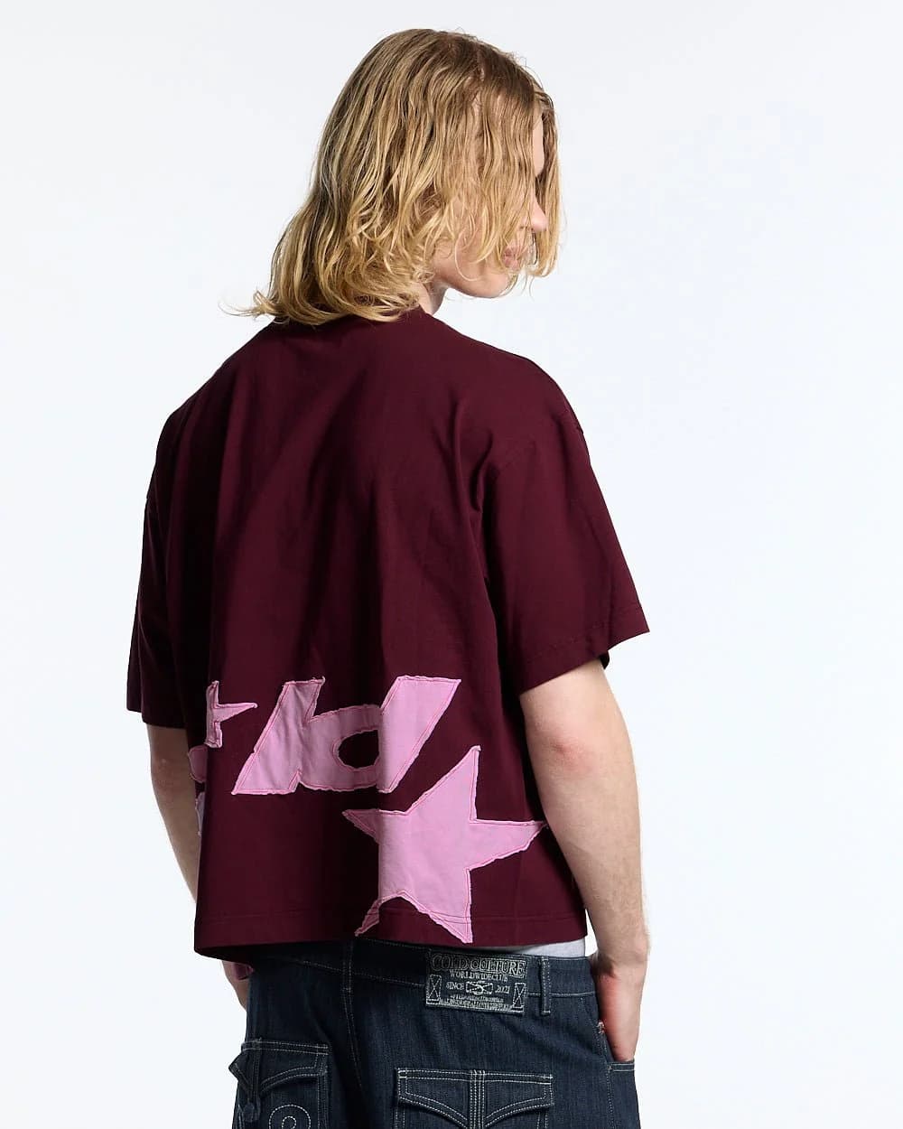 DISTRESS DEFENSE TEE BURGUNDY 2
