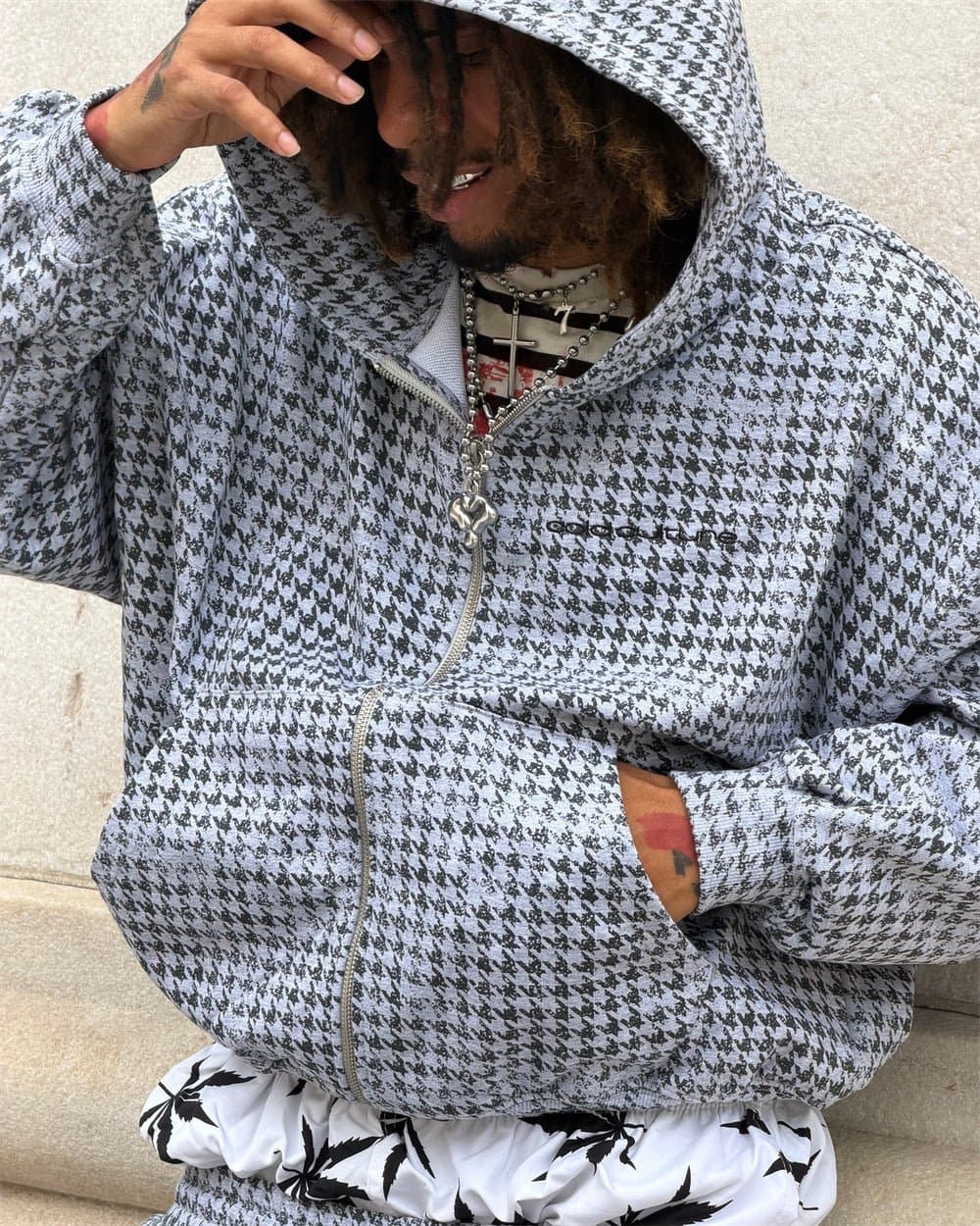 MAISON STREET ZIP HOODIE HEATHER GREY 11