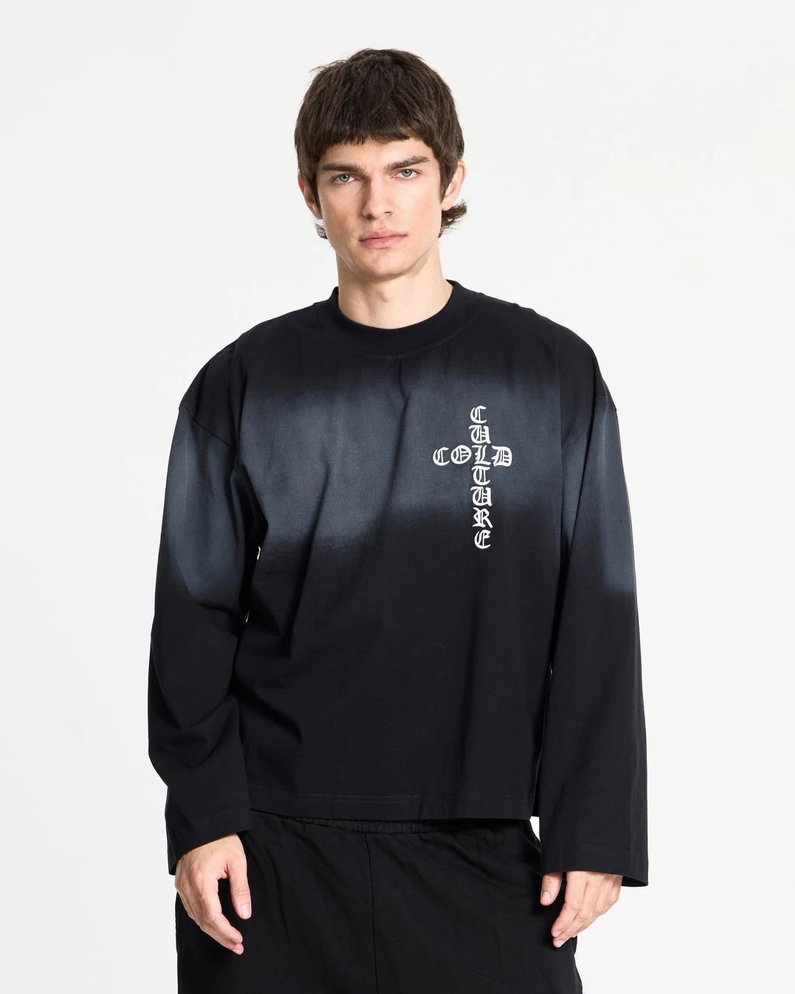 CROSSED LONGSLEEVE BLACK 2