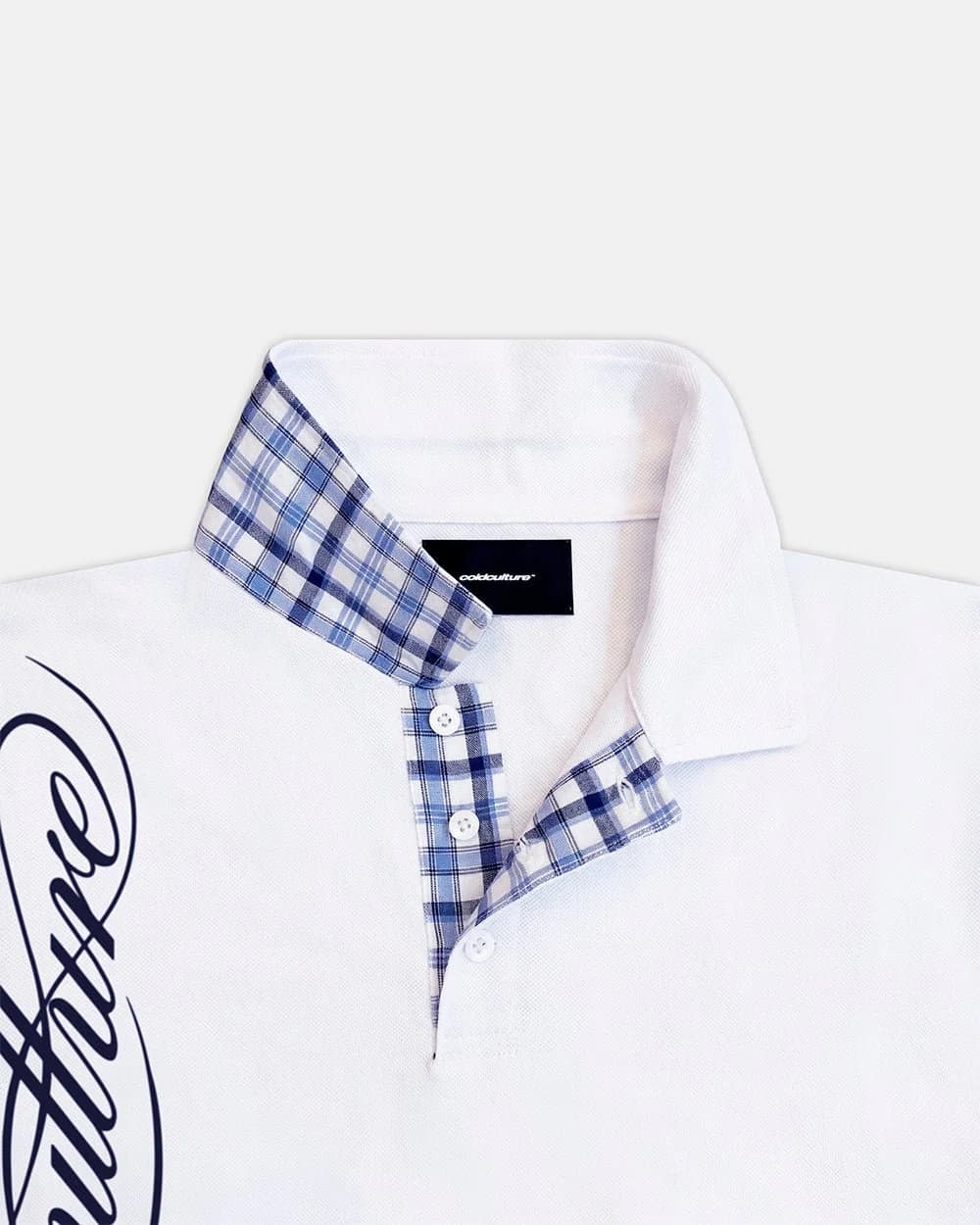 TARTAN SCRIPT POLO WHITE 4