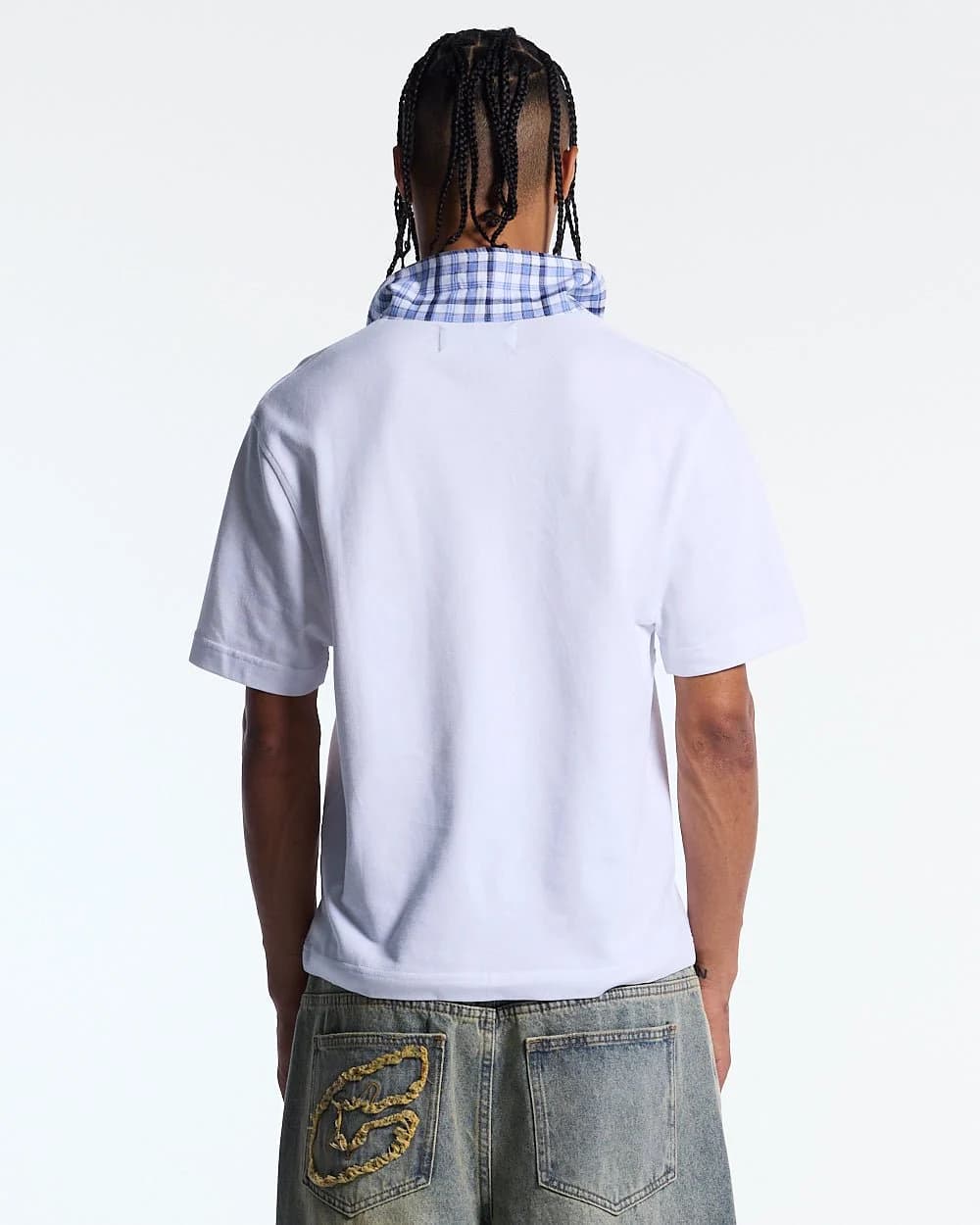 TARTAN SCRIPT POLO WHITE 6