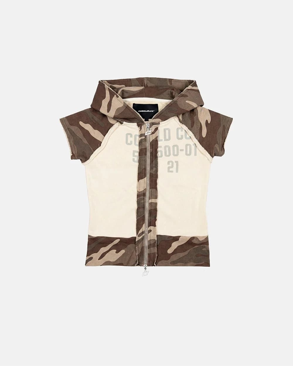CHAINS CAMO BABY ZIP TEE BEIGE 2