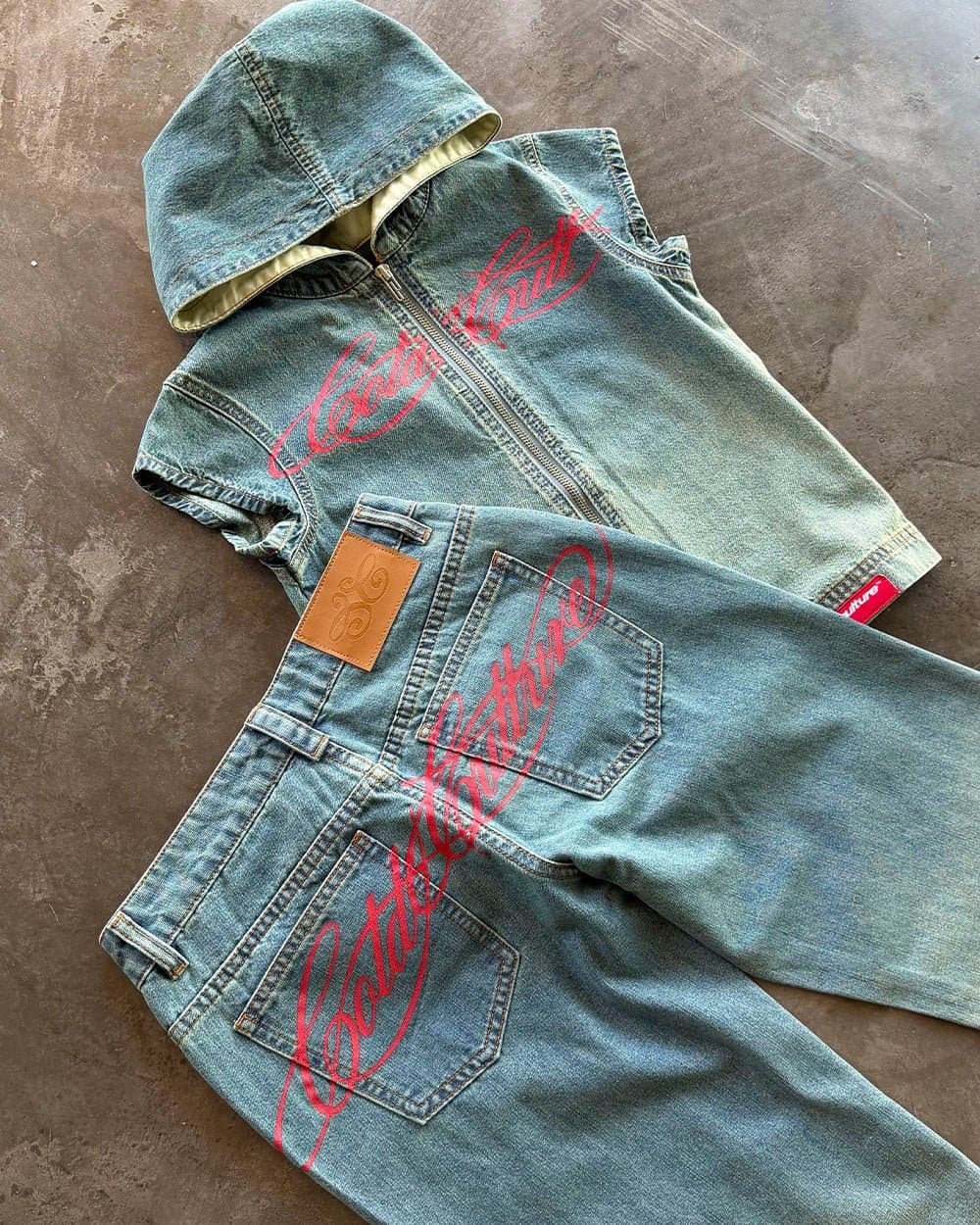 SIGHT ZIP BABY TEE DENIM 8