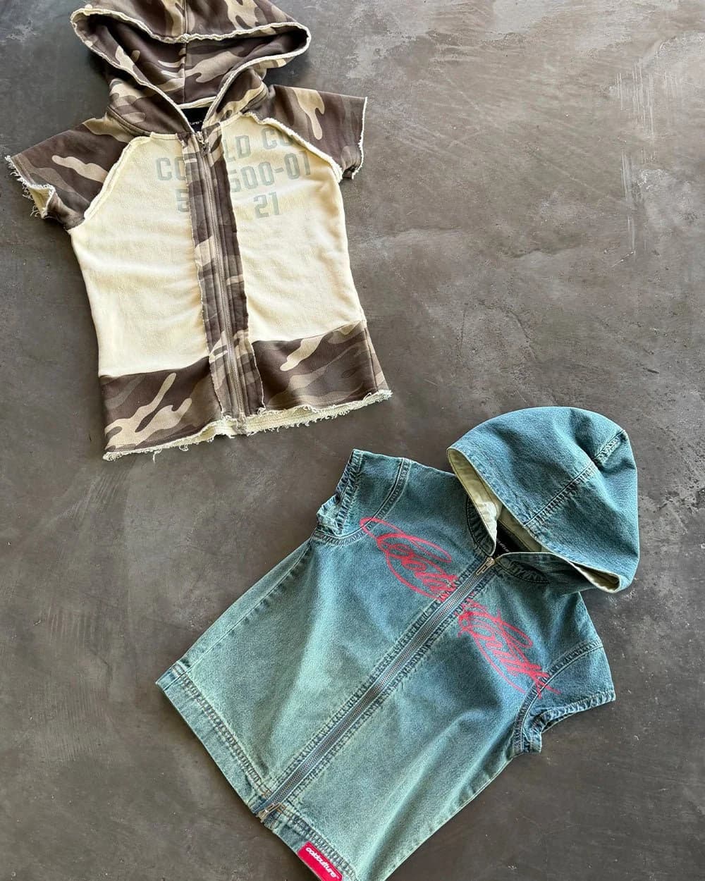 SIGHT ZIP BABY TEE DENIM 9