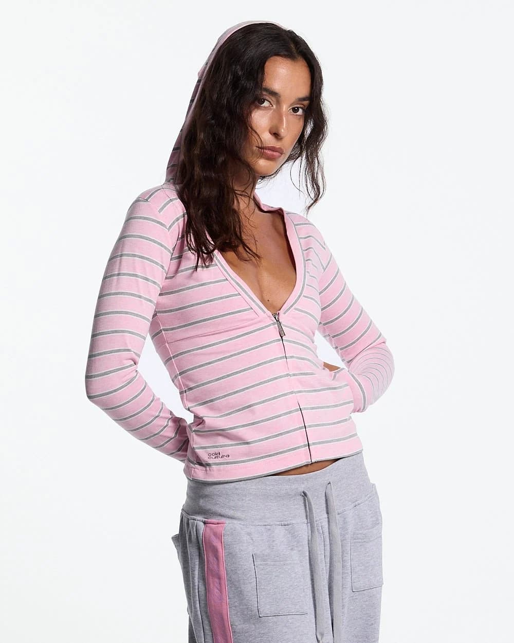 WHIPPED CREAM ZIP LONGSLEEVE PINK by COLD CULTURE