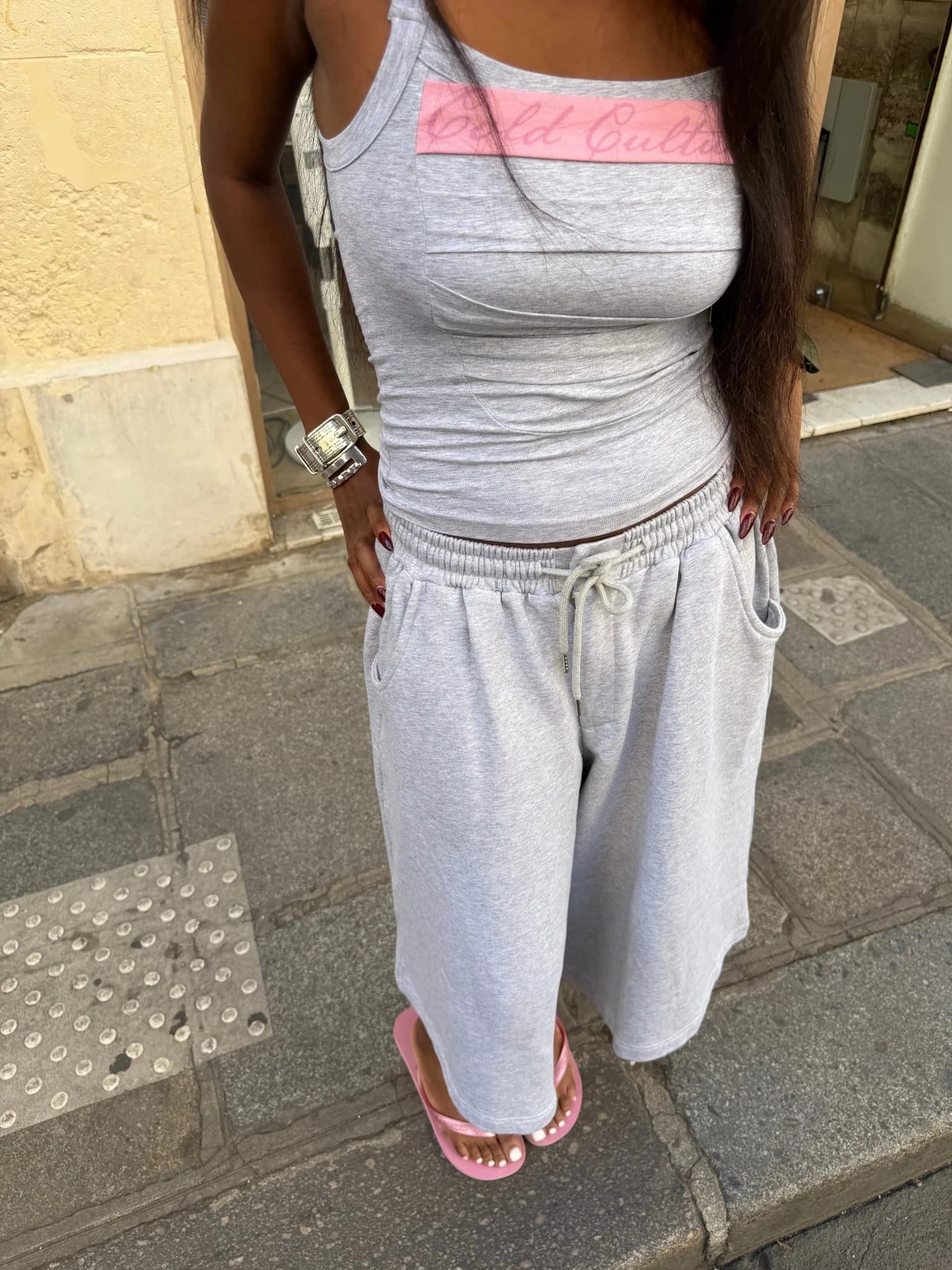 STRAPLINE TANK TOP HEATHER GREY 6