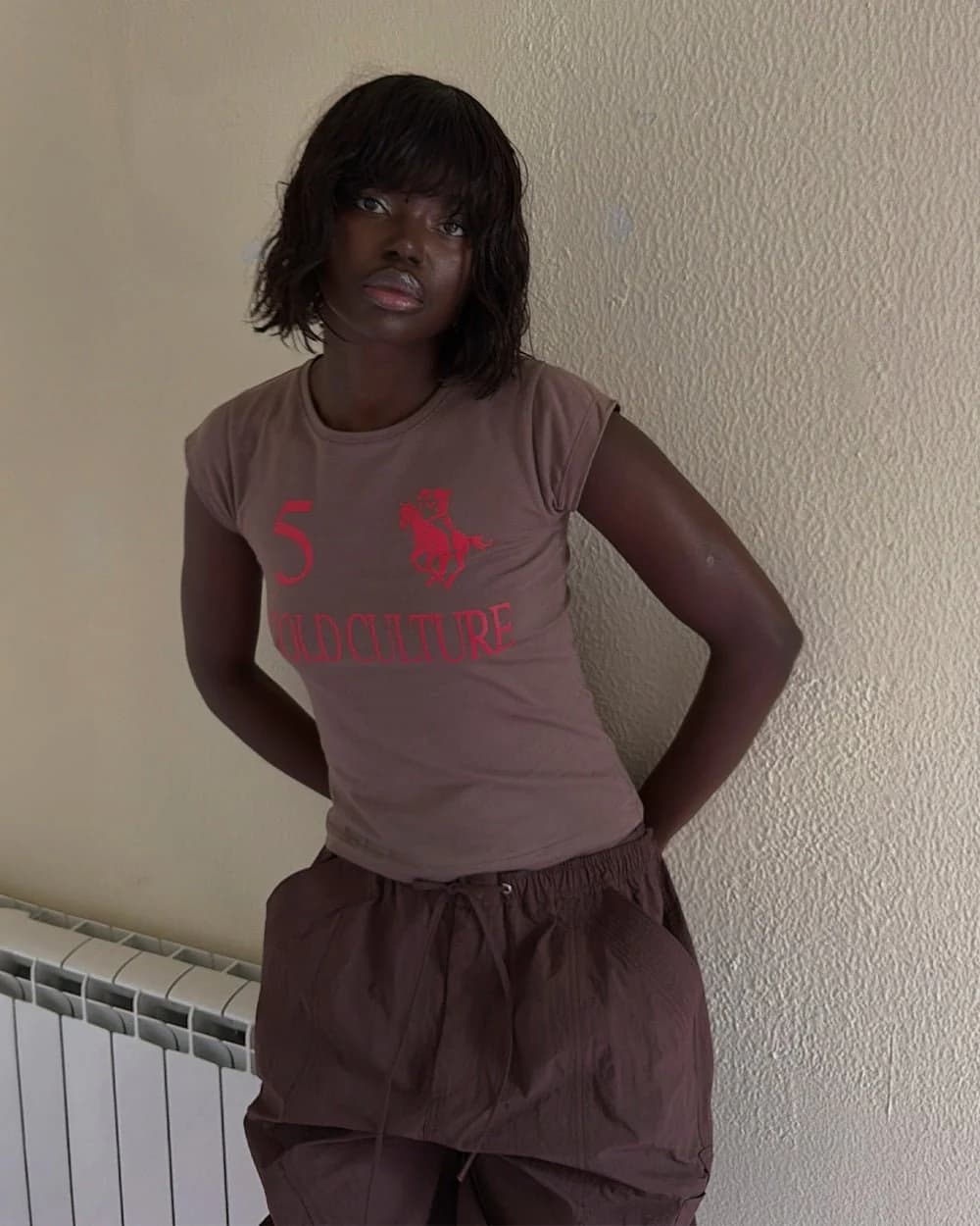 KNOTTY BABY TEE BROWN 8