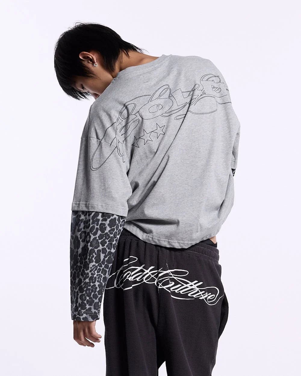 TABBY DOUBLE LONGSLEEVE TEE HEATHER GREY 4