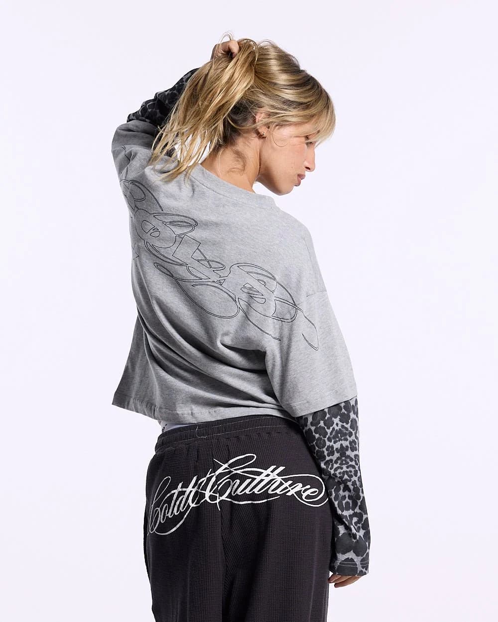 TABBY DOUBLE LONGSLEEVE TEE HEATHER GREY 8