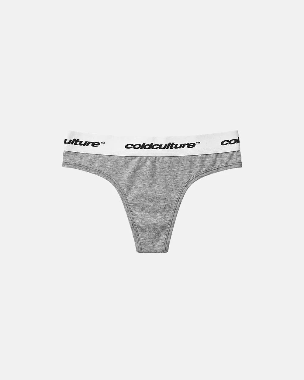 GIRLS CLUB THONG PACK WHITE AND GREY 3