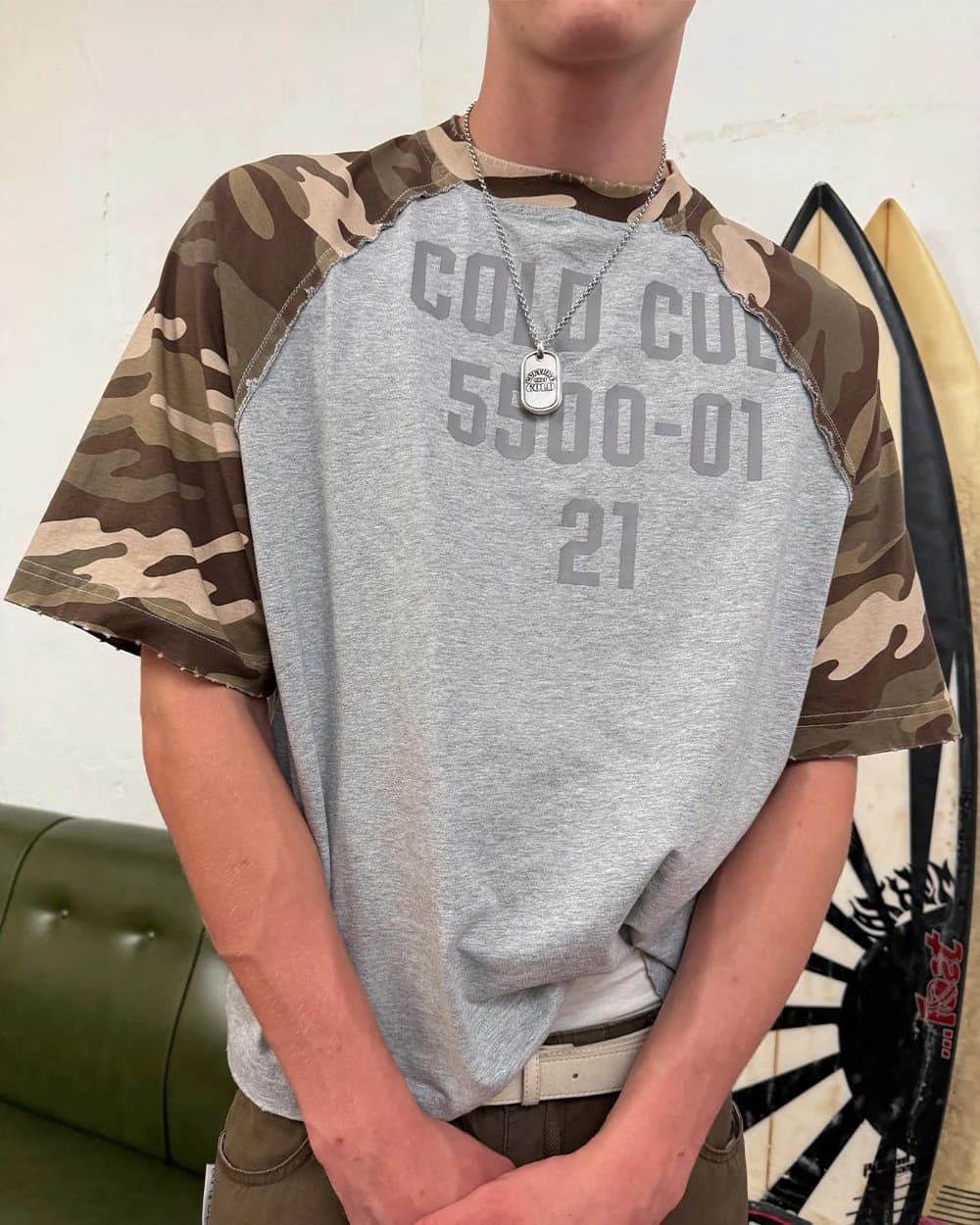 CHAINS CAMO TEE GREY 10