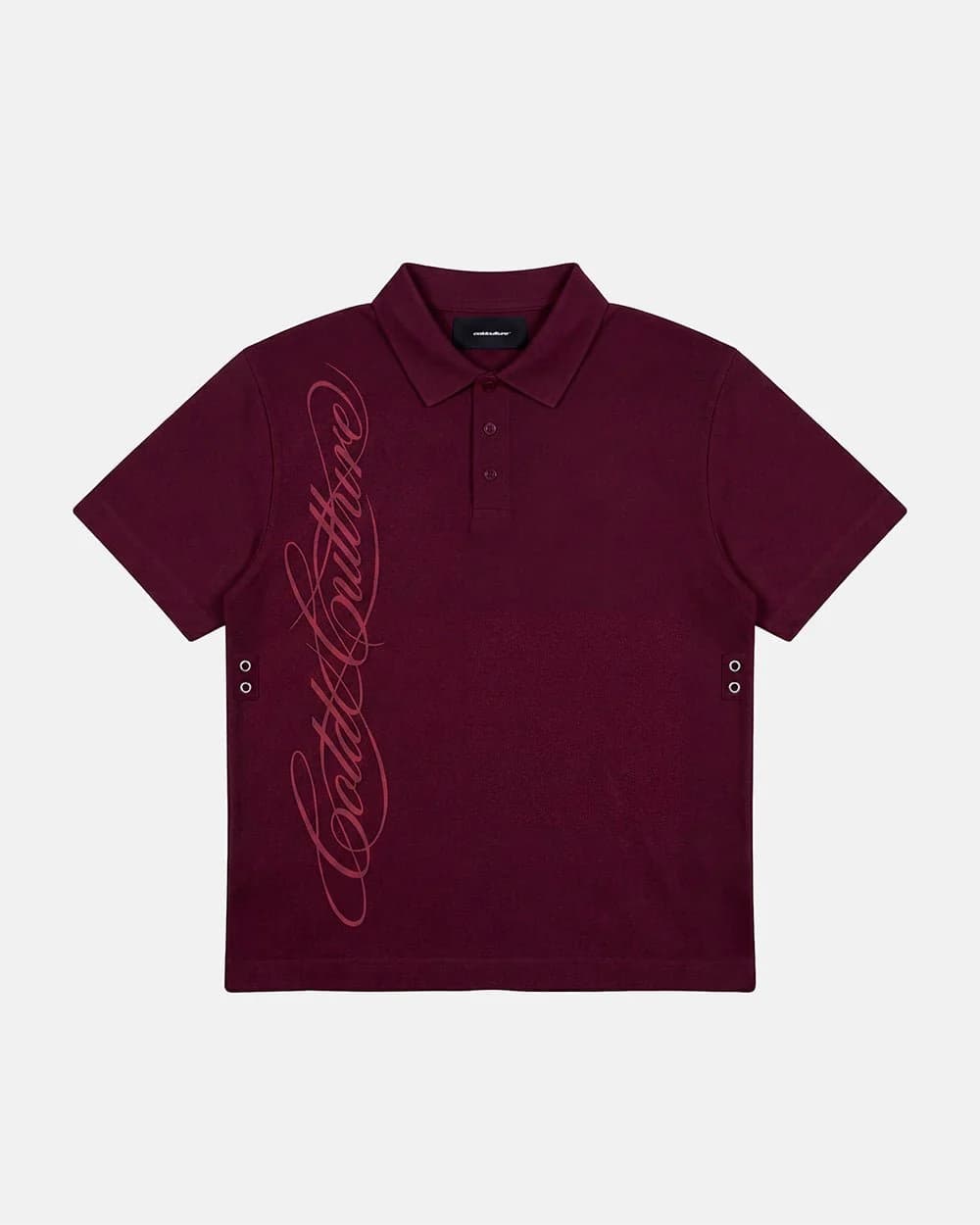 TARTAN SCRIPT POLO RED by COLD CULTURE