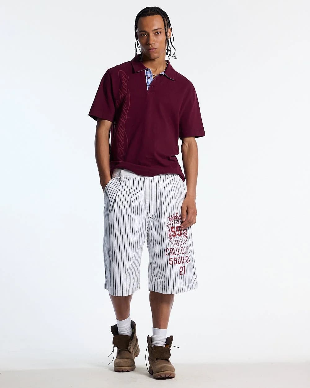 TARTAN SCRIPT POLO RED 6